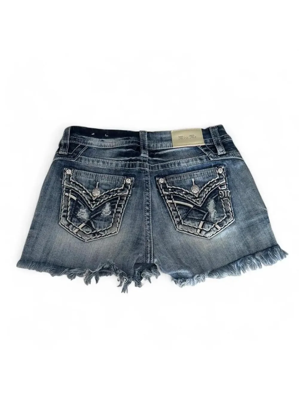 Miss Me Distressed Denim Shorts - Picture 5 of 7